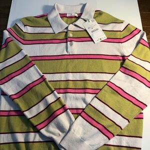 Zara NWT  Mens Polo Sweater. Size Medium